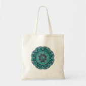 Teal Mandala Tote Bag - Boho Canvas ShoppiTote Bag (Voorkant)
