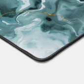 Teal Marble Gold Vein Desk Mat (Hoek)