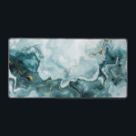 Teal Marble Gold Vein Desk Mat<br><div class="desc">Elevate your workspace with this elegant teal marble desk mat featuring flowing aqua tones and delicate gold vein accents. The fluid abstract design brings a modern,  luxurious feel while creating a calm and stylish surface perfect for work,  gaming,  or creative projects.</div>