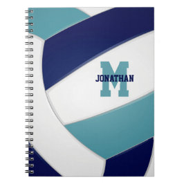 teal marineblauwe teamkleuren jongens meisjes voll notitieboek