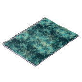 Teal Marmer Abstract Notitieboek (Linkerzijde)