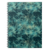 Teal Marmer Abstract Notitieboek (Voorkant)
