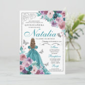 Teal & Mauve Oceaan Zonsondergang Prinses Quincean Kaart (Staand voorkant)