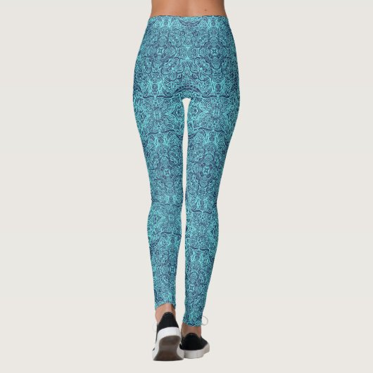 Teal Medallion Leggings (Achterkant)