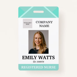 Teal Medical Doctor Aged Care Security Photo ID Badge