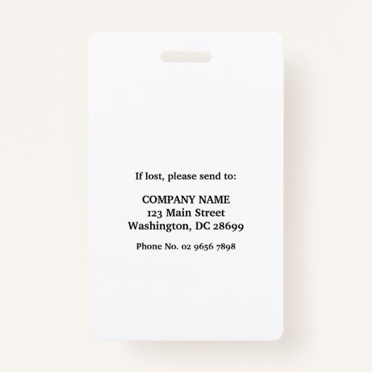 Teal Medical Doctor Aged Care Security Photo ID Badge (Achterkant)