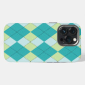 Teal Melon Mod Argyle iPhone Hoesje (Achterkant horizontaal)