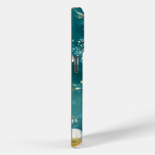 Teal Met Zachte Witte Bloesems Case-Mate iPhone Case (Achterkant / Rechts)