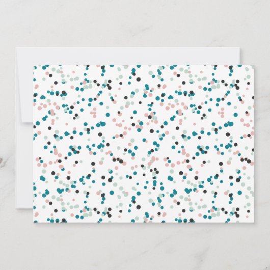 Teal Mint Grijs Beige & Roze Kleurenpalet Kaart (Achterkant)