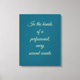 Teal Modern Sans Serif Trust Perfusie Grafische Ku Canvas Afdruk