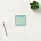 Teal Monogram Polka Dot Pattern Post-it® Notes (Kantoor)