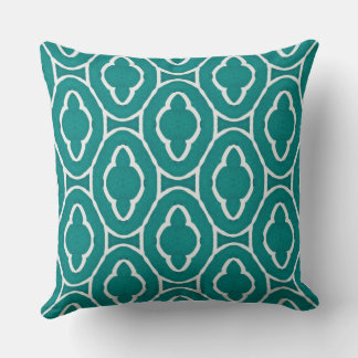  Teal Moroccan Trellis Pattern Kussen