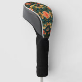 Teal mozaïek bloemendriverhoes golfheadcover (Schuin)