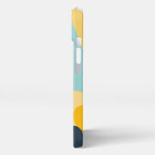Teal & Mustard Abstract Cover — Modern Minimalist  iPhone Hoesje (Linkerkant)