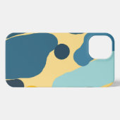 Teal & Mustard Abstract Cover — Modern Minimalist  iPhone Hoesje (Achterkant horizontaal)