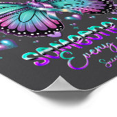 Teal N Purple Butterfly Suicide Prevention Awarene Poster (Hoek)