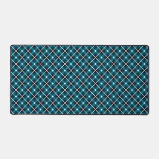 Teal & Navy Geometric Grid Pattern Bureaumat