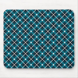 Teal & Navy Geometric Grid Pattern Muismat