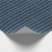 Teal & Navy Tartan Plaid Gift Wrap Wrapping Paper Cadeaupapier (Hoek)