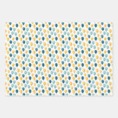 Teal Nepgoud Patroon Inpakpapier Vel (Voorkant)