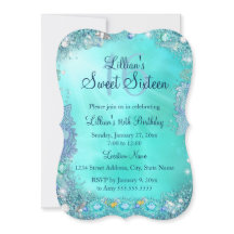 Teal Ocean Jewel Sweet 16 Verjaardagsfeest 2