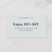 Teal ocean, modern kortingskaartje (Achterkant)