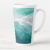 Teal Ocean Waves Abstract Dream  Latte Mok (Rechts)