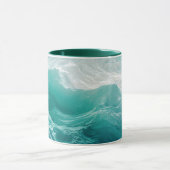 Teal Ocean Waves Abstract Dream  Mok (Midden)