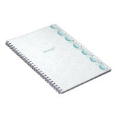 Teal Oceanic Pearls Personalised Beach Towel Notitieboek (Rechterzijde)