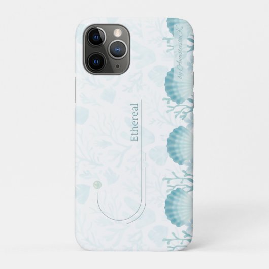 Teal Oceanic Pearls Personalised  Case-Mate iPhone Case (Achterkant)