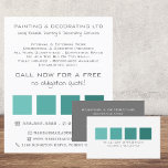 Teal Ombre Vierkanten, Schilder & Decorateur Flyer<br><div class="desc">Teal Ombre Vierkanten,  Schilder & Decorateur Reclamefolder van The Business Card Store.</div>