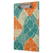 Teal, Orange, and Tan Abstract Flowers Klembord (Links)