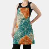 Teal, Orange, and Tan Abstract Flowers Schort (Insitu)