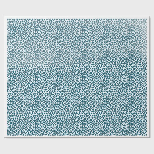 Teal Organic Spotted Pattern Wrapping Paper – Mini Cadeaupapier (Vlak)