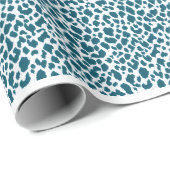 Teal Organic Spotted Pattern Wrapping Paper – Mini Cadeaupapier (Rol Hoek)