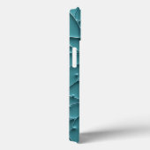 Teal Organic Texture iPhone Case Modern Style (Achterkant / Rechts)