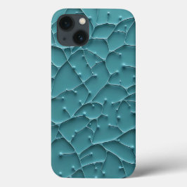 Teal Organische Textuur iPhone Hoesje Moderne Stij