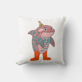 Teal Orka Feesthoed Worp Kussen