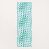 Teal paisley bloempatroon • Modern Boho  Yogamat (Achterkant)