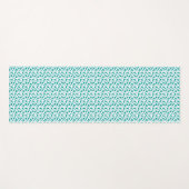 Teal paisley bloempatroon • Modern Boho  Yogamat (Voorkant (horizontaal))