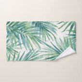 Teal palmbloemen bad handdoek (Handdoek)