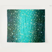 Teal Patroon Wandkleed (Voorkant (horizontaal))