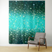 Teal Patroon Wandkleed (In situ)