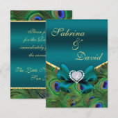 Teal Pauw Ontvkaart Informatiekaartje (Voorkant / Achterkant)