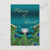 Teal Pauw Ontvkaart Informatiekaartje (Voorkant)