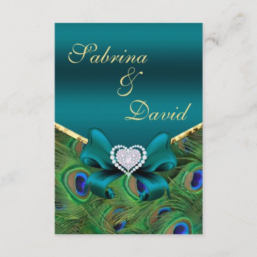 Teal Pauw Ontvkaart Informatiekaartje (Voorkant)