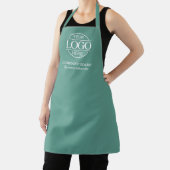Teal Personalized Apron with Logo Custom Uniform Schort (Insitu)