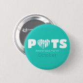 Teal POTS Awareness Knop Ronde Button 5,7 Cm (Voorkant /achterkant)