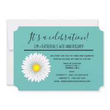 Teal Pretty Little Daisy 30ste huwelijksverjaardag