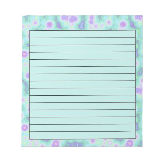 Teal psychedelisch notitieblok (Voorkant)